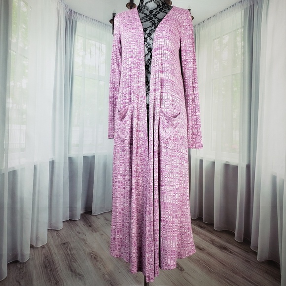 LuLaRoe Sweaters - LuLaRoe Sarah Purple Pink Duster Cardigan VV18☮️